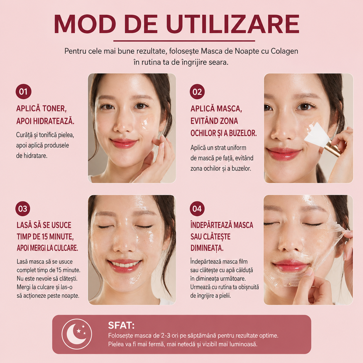 Masca de Noapte cu Colagen